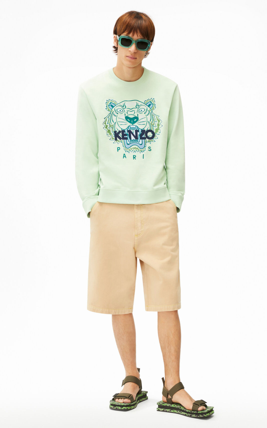 Sudadera Kenzo Tiger Hombre Verde - SKU.1726662